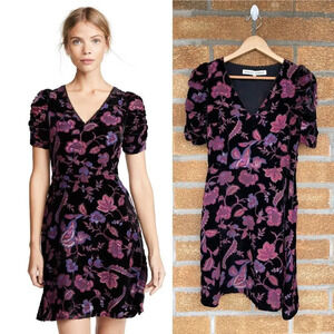 REBECCA MINKOFF
Arlette Printed Velvet Short-sleeve Dress Size 4